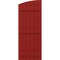 Ekena Millwork Americraft 6-Board (3 Batten) Wood Joined Board-n-Batten Shutters w/Ellipt Top, ARW401BE621X77BRH, PR ARW401BE621X77BRH - alternate 3